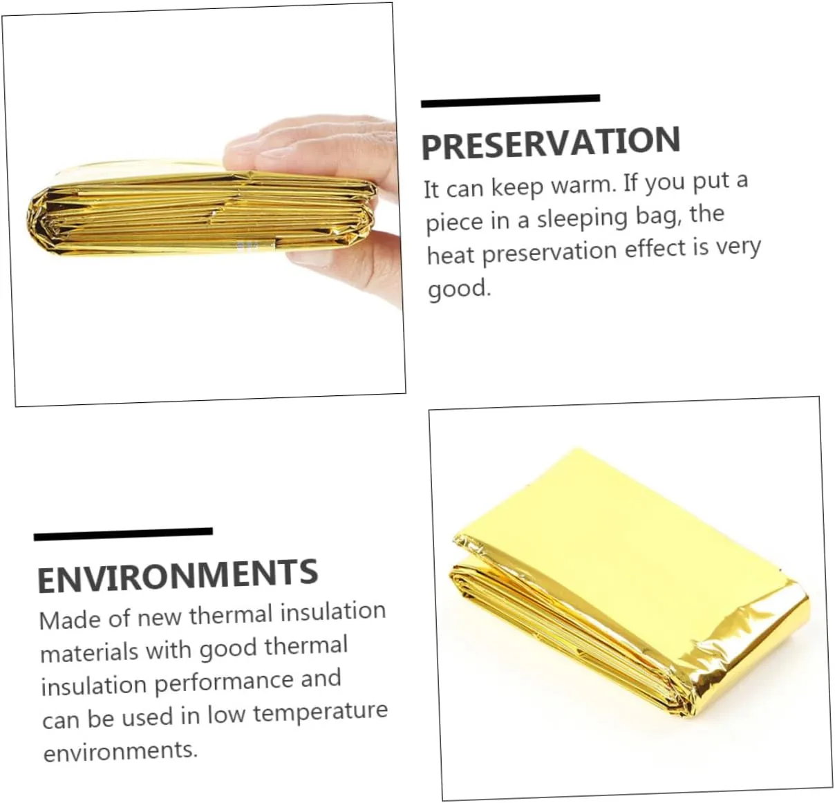 BESPORTBLE 4 Pcs Insulation Blanket Thermal Blanket Tarps Insulated Blanket Thermal Rug Emergency Blanket Portable