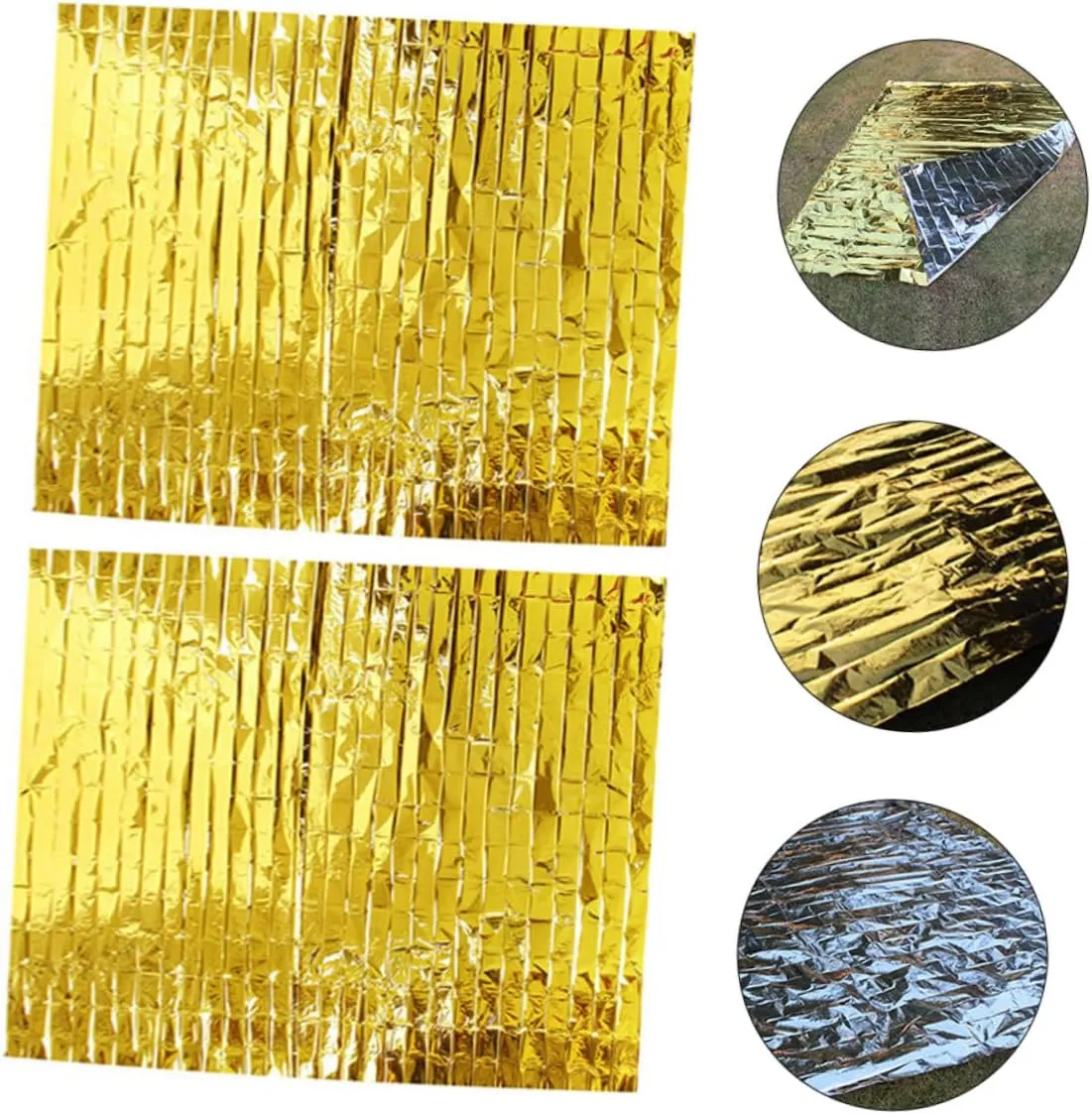 BESPORTBLE 4 Pcs Insulation Blanket Thermal Blanket Tarps Insulated Blanket Thermal Rug Emergency Blanket Portable