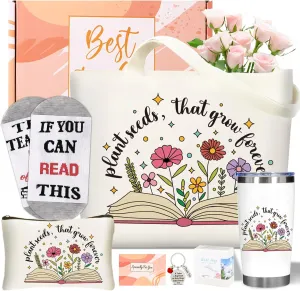 Best Teacher Gift for Women - Christmas and Birthday Thank You Basket With 20 Oz Tumbler, Tote Bag, and Unique Gift Ideas