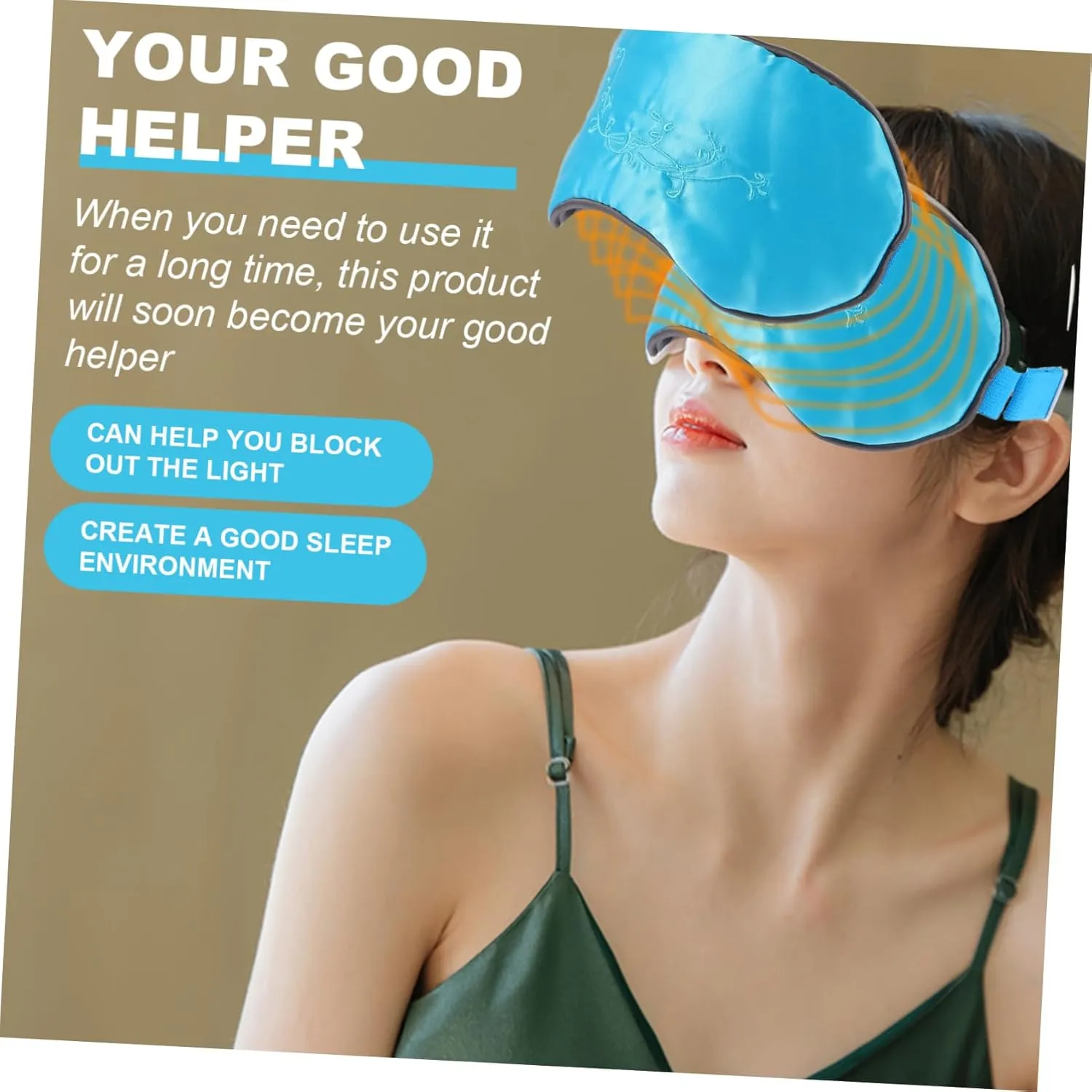 BESTYASH 1pc USB Eye Mask Comfortable Steaming Eye Patches Travel Blindfold for Deep Sleep Breathable Design for Home Travel Use for Overtime Workers Students
