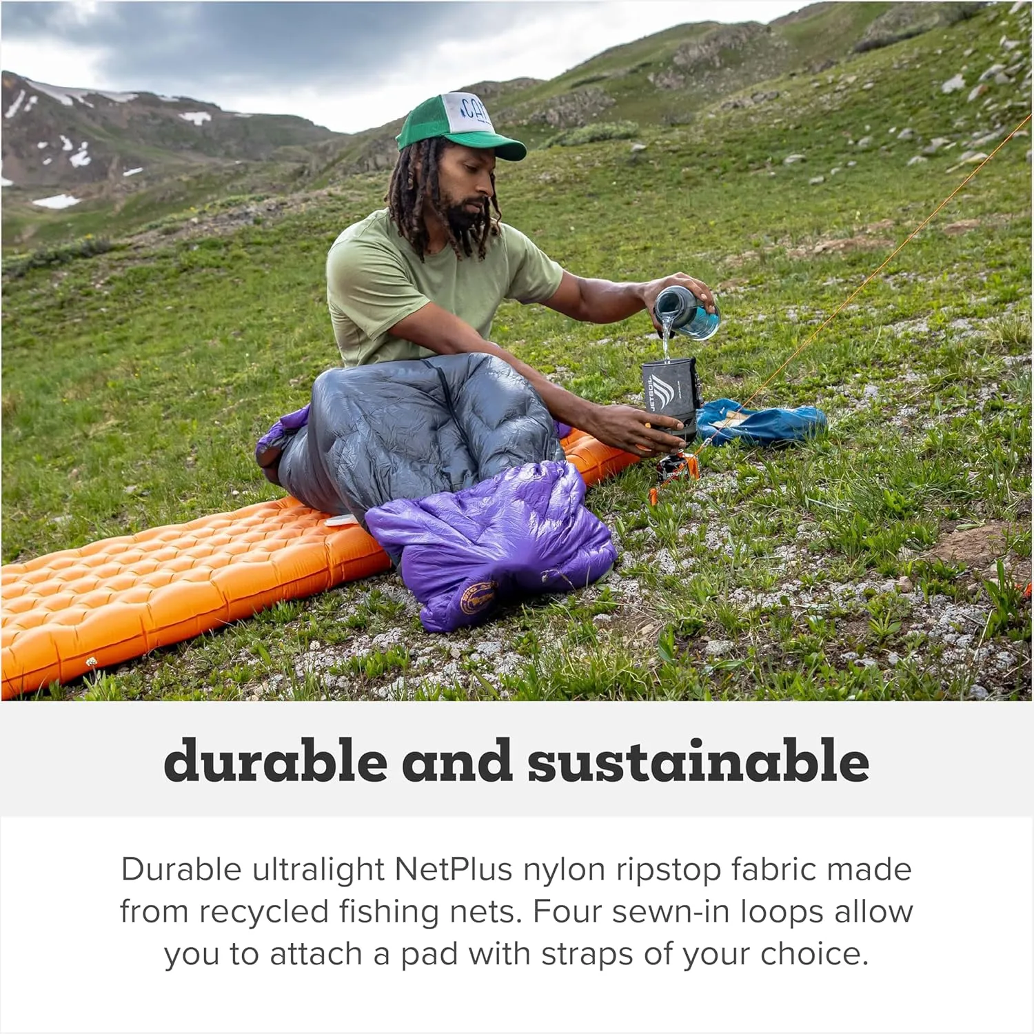 Big Agnes Fly Creek UL - 850 RDS DownTek Ultralight Sleeping Bag, Backpacking Gear, Compact Cold Weather Sleep Quilt