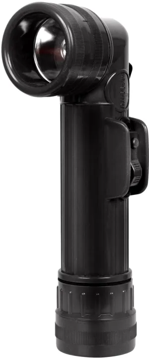 Black - Genuine GI Military D-Cell Anglehead Flashlight - USA Made