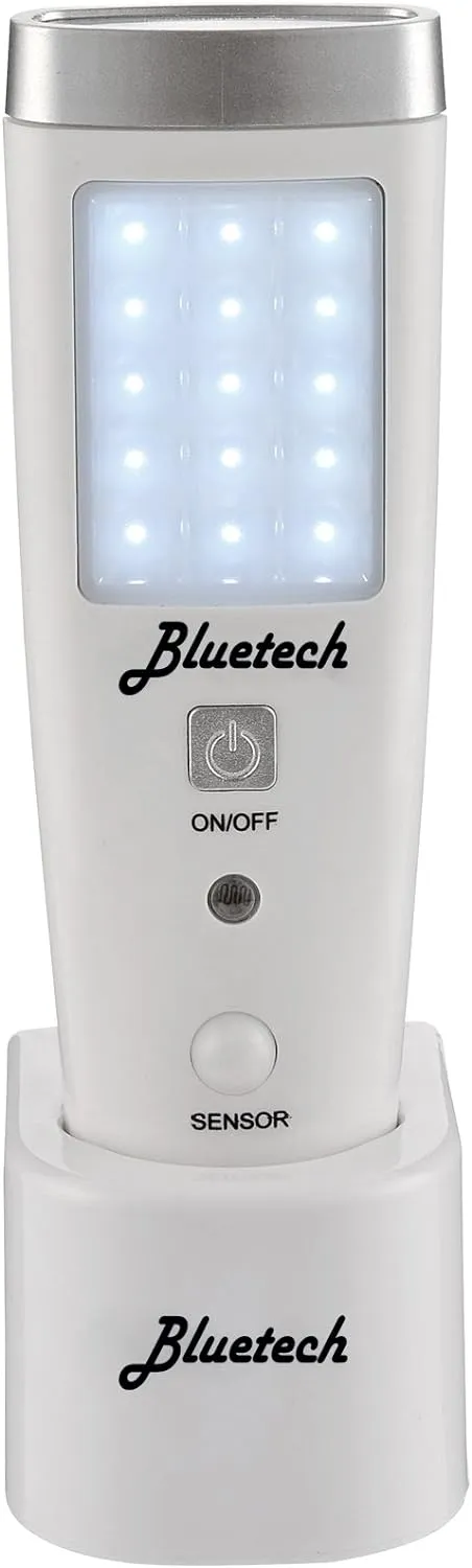 Bluetech A1EMERGENCYLIGHT Avalon LED Flashlight Night Emergency Preparedness, Portable Unit with Motion Detection,Power Failure Light & ETL Approved Blackout Light, 1 Pack, White
