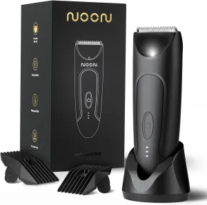 Body Hair Trimmer for Men & Women, Waterproof Rechargeable, Length Adjustable, Multifunctional Shaver with LED Indicator