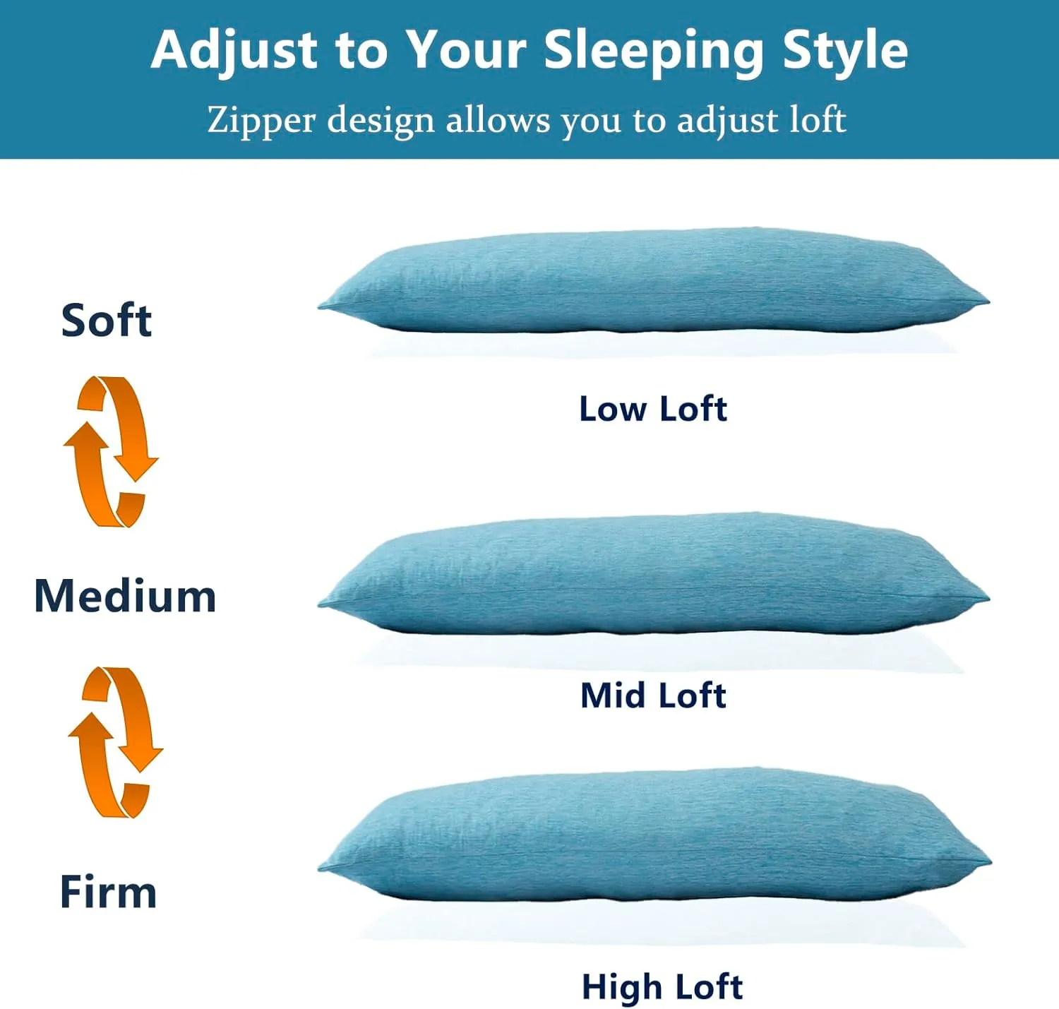 Body Pillow, Cooling Memory Foam Body Pillows for Adults Sleeping, Long Pillow for Bed, Big Large Firm Full Body Pillow for Side Sleeper, 20x54 Inch, Cooling Blue