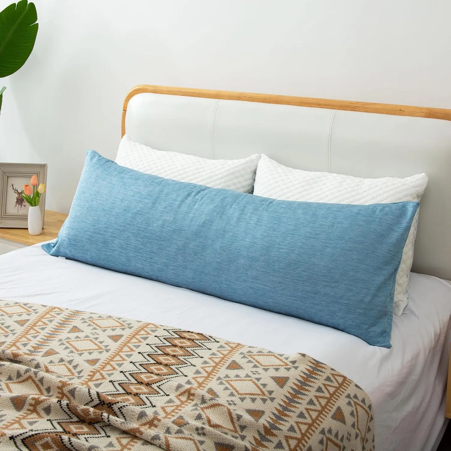 Body Pillow, Cooling Memory Foam Body Pillows for Adults Sleeping, Long Pillow for Bed, Big Large Firm Full Body Pillow for Side Sleeper, 20x54 Inch, Cooling Blue