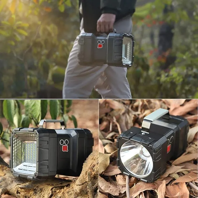 Bright Rechargeable Flashlight Portable Handheld Spotlight Searchlight 15000mAh 4000LM with 3 4 LED Lights Modes, High Lumen Waterproof Flashlight Portable Flashlight-Large