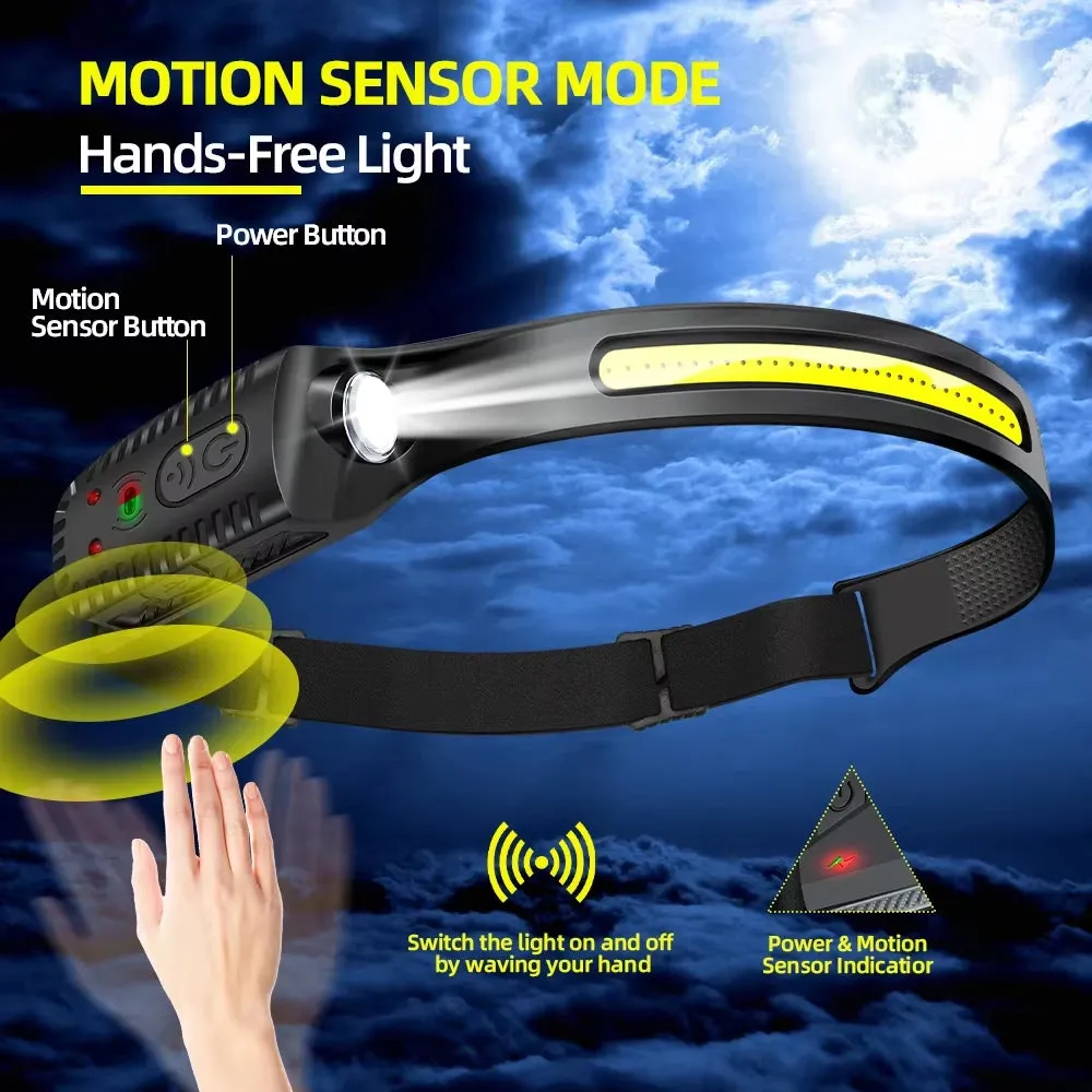 BrightBeam™ USB Rechargeable Sensor Headlamp