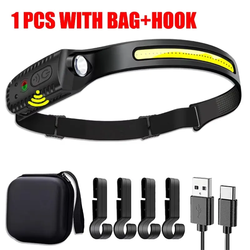BrightBeam™ USB Rechargeable Sensor Headlamp