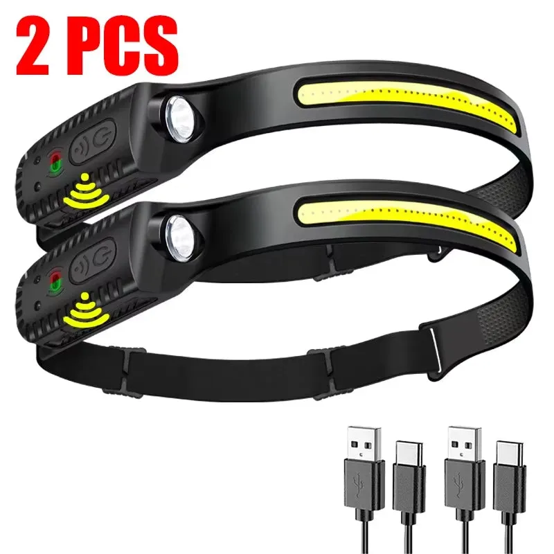 BrightBeam™ USB Rechargeable Sensor Headlamp