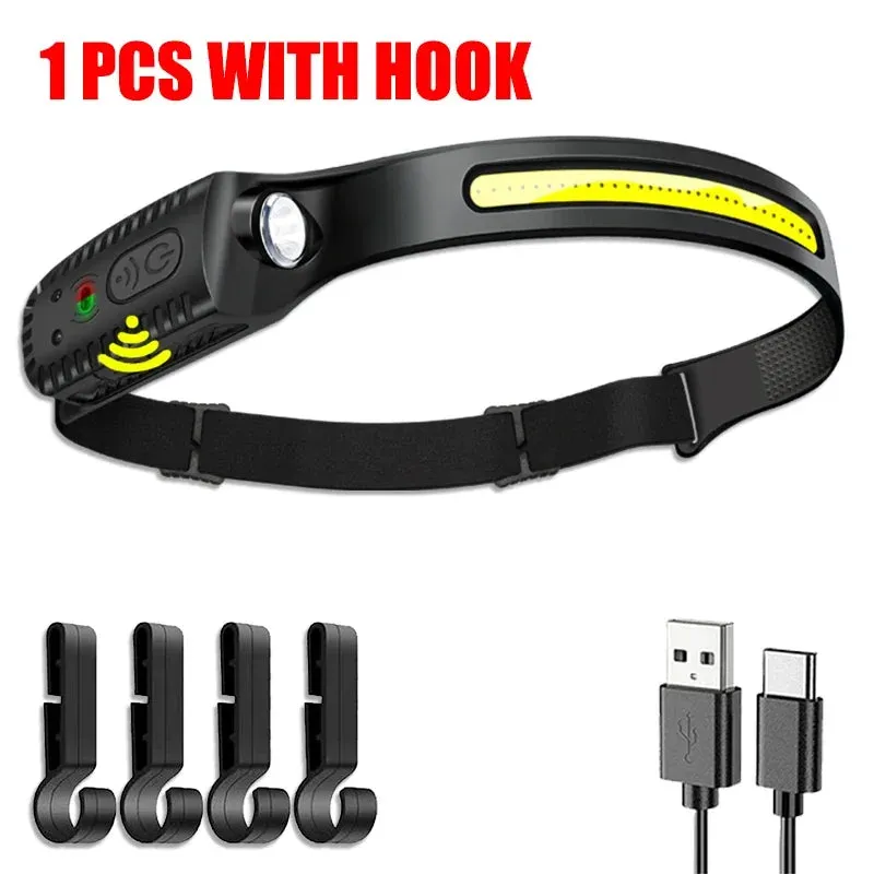 BrightBeam™ USB Rechargeable Sensor Headlamp