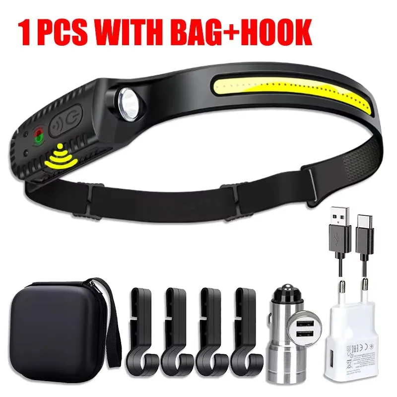 BrightBeam™ USB Rechargeable Sensor Headlamp