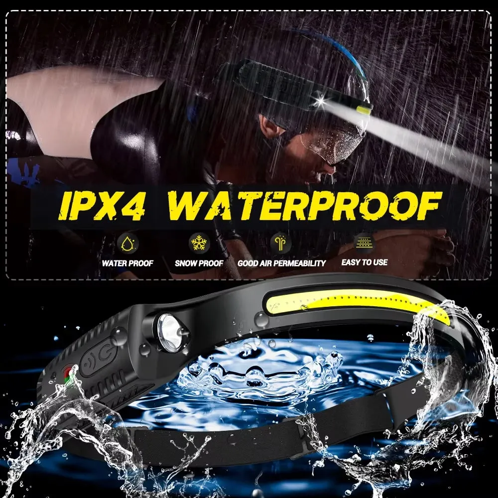 BrightBeam™ USB Rechargeable Sensor Headlamp
