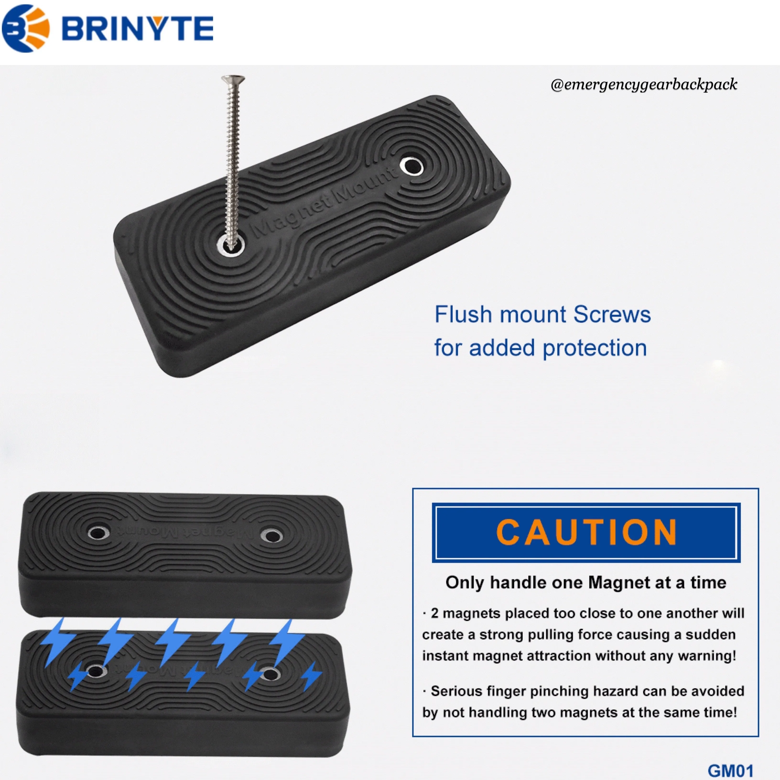 Brinyte GM01 Magnetic Mount-2pcs