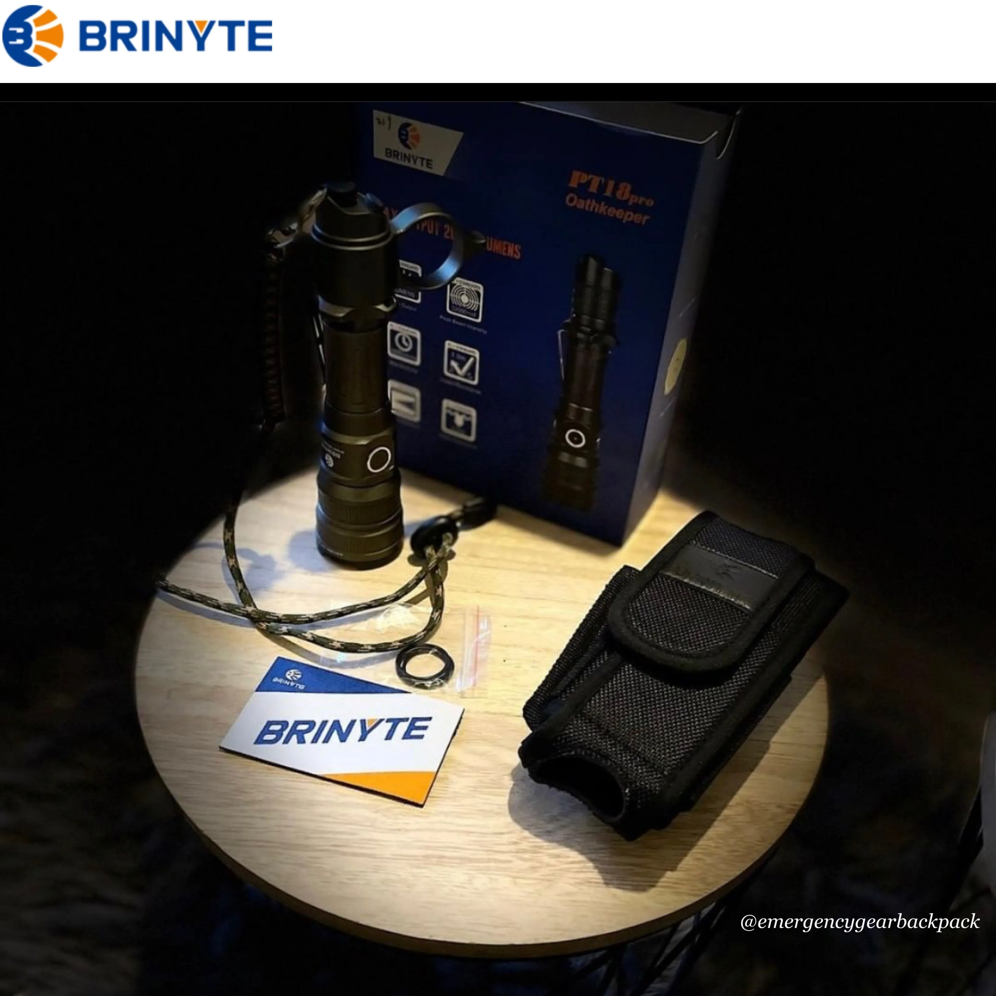 BRINYTE PT18pro Oathkeeper 2000LMS 360M Tactical Flashlight