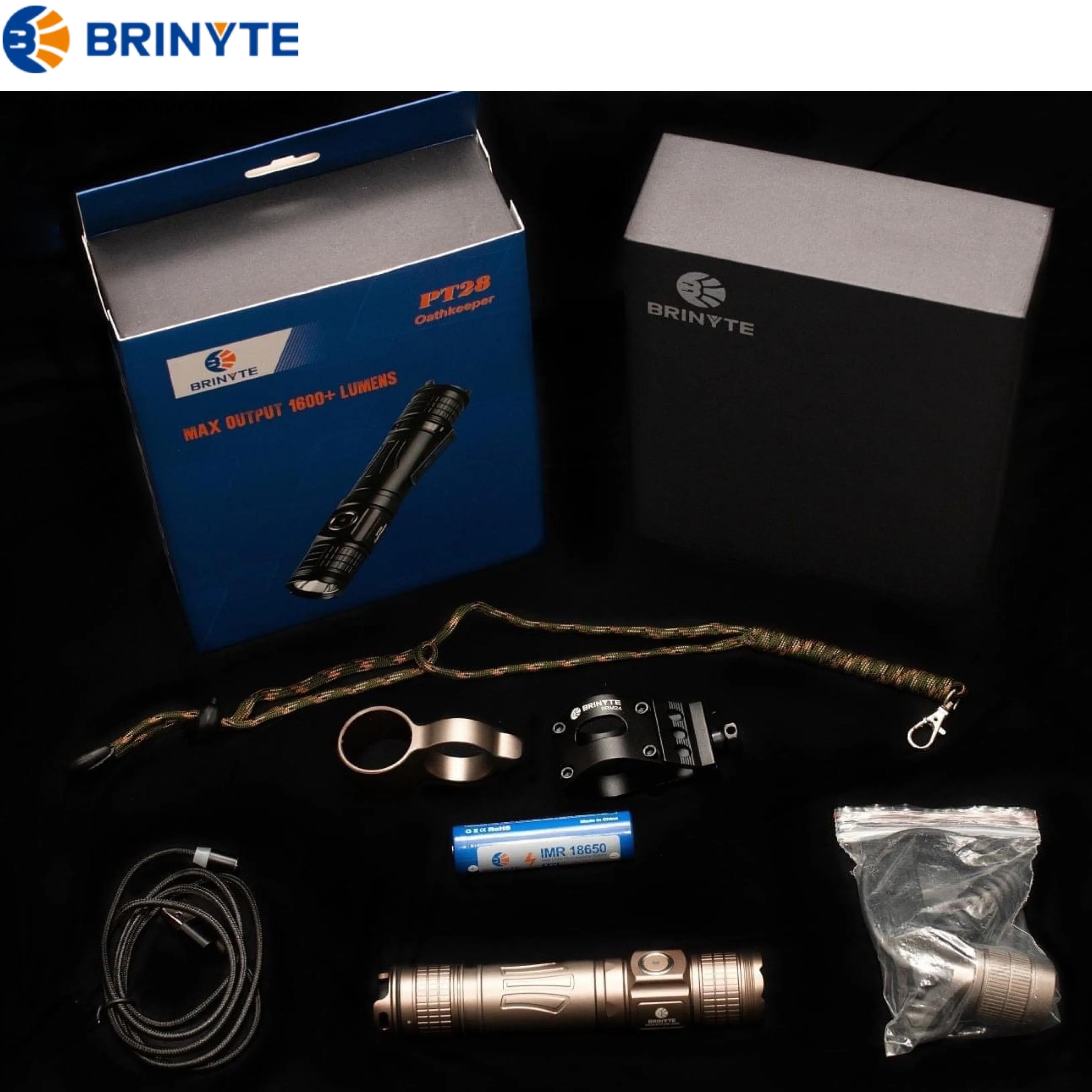 BRINYTE PT28 Oathkeeper 1600LMS 245M Tactical Flashlight