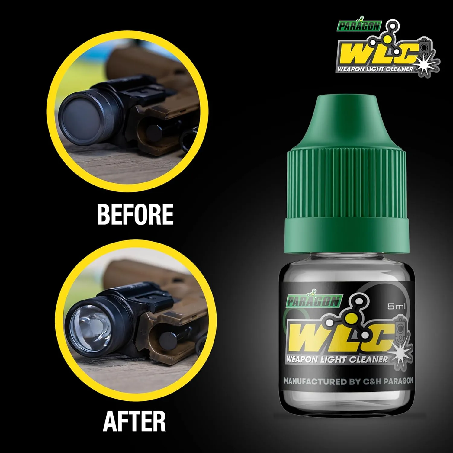 C H Paragon WLC Weapon Light Cleaner/Wipes