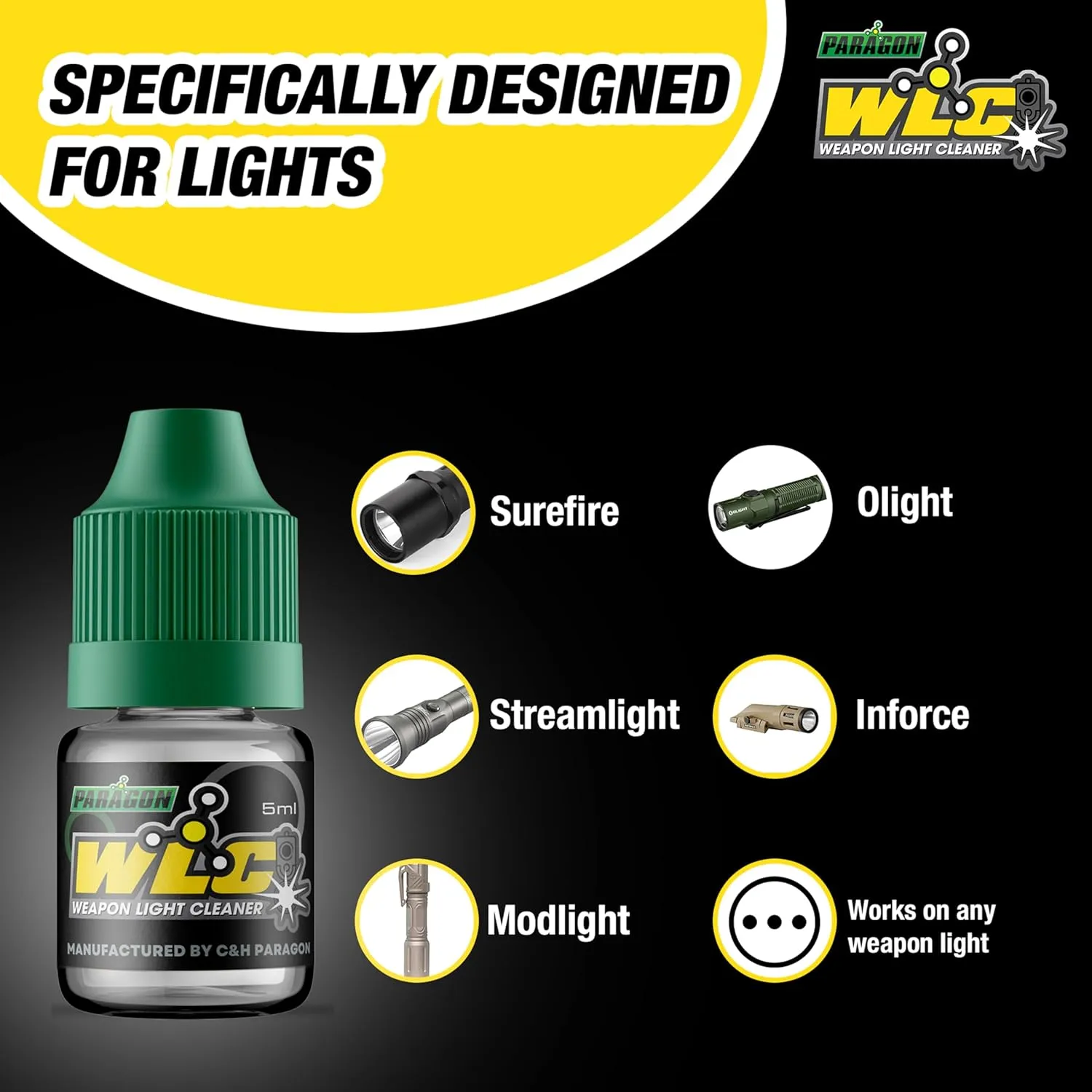 C H Paragon WLC Weapon Light Cleaner/Wipes