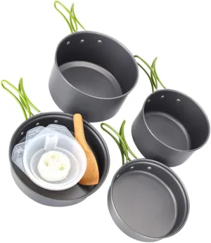 Camping Cooking Supplies 2-in-1 Collapsible Soup Pot Frying Pan Non-Stick Coating for Outdoor Use