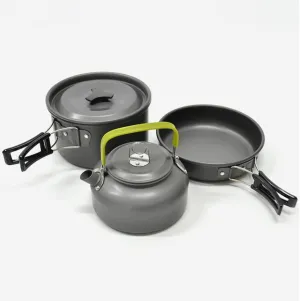 Camping Cookware Set Mess Kit, Backpacking Gear Cooking Equipment, Portable Non Stick Pot Pan Cook Camping Picnic Hiking Utensils