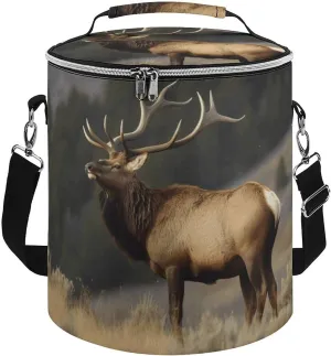 Camping Cooler Bag, Bull Elk Print Portable Ice Pack Outdoor Cooler Bag Picnic Cooler Bag Foldable Cooler Bag, style