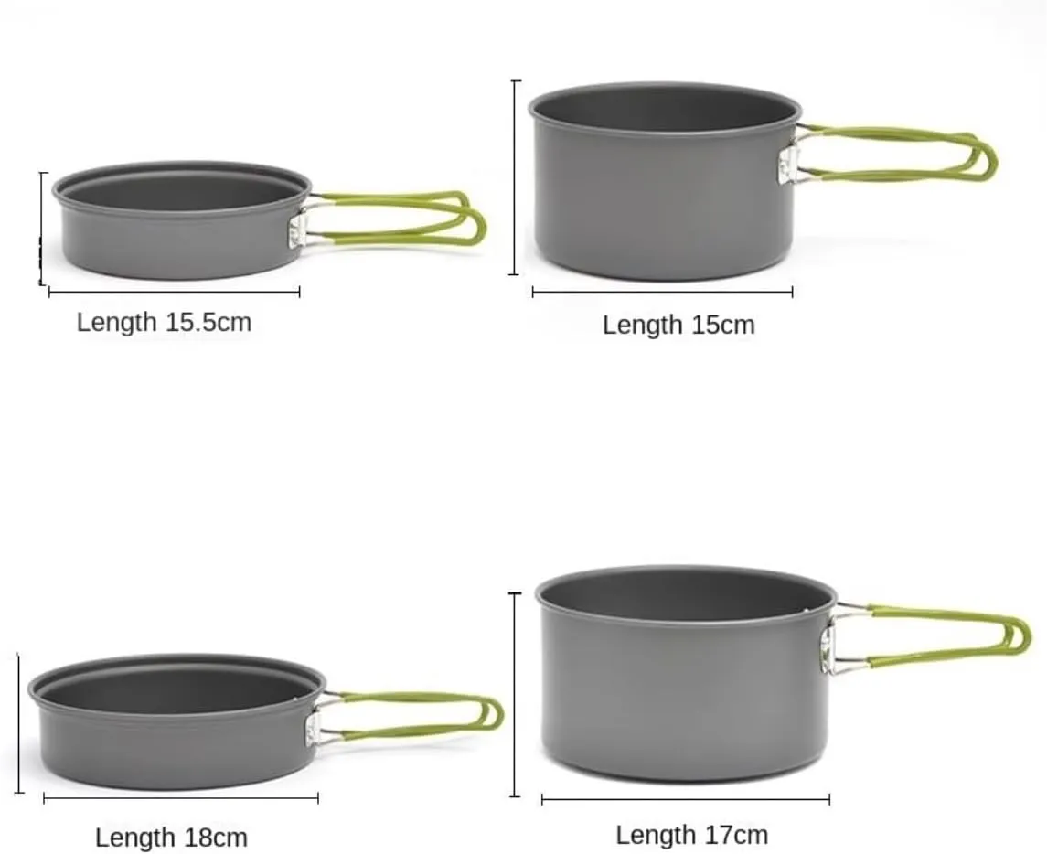 Camping Kitchen Utensil Camping Stove Set Pot Outdoor Multi-Person Picnic Camping Cooker Portable Non-Stick Pot Set for Outdoor Cooking