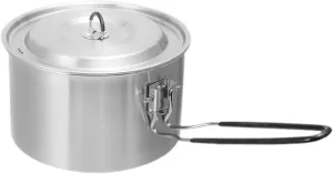 Camping Pot Camp Stockpot Easy to Clean with Handle Non Stick with Lid Cookware for Backpacking Fishing Travel Hiking BBQ