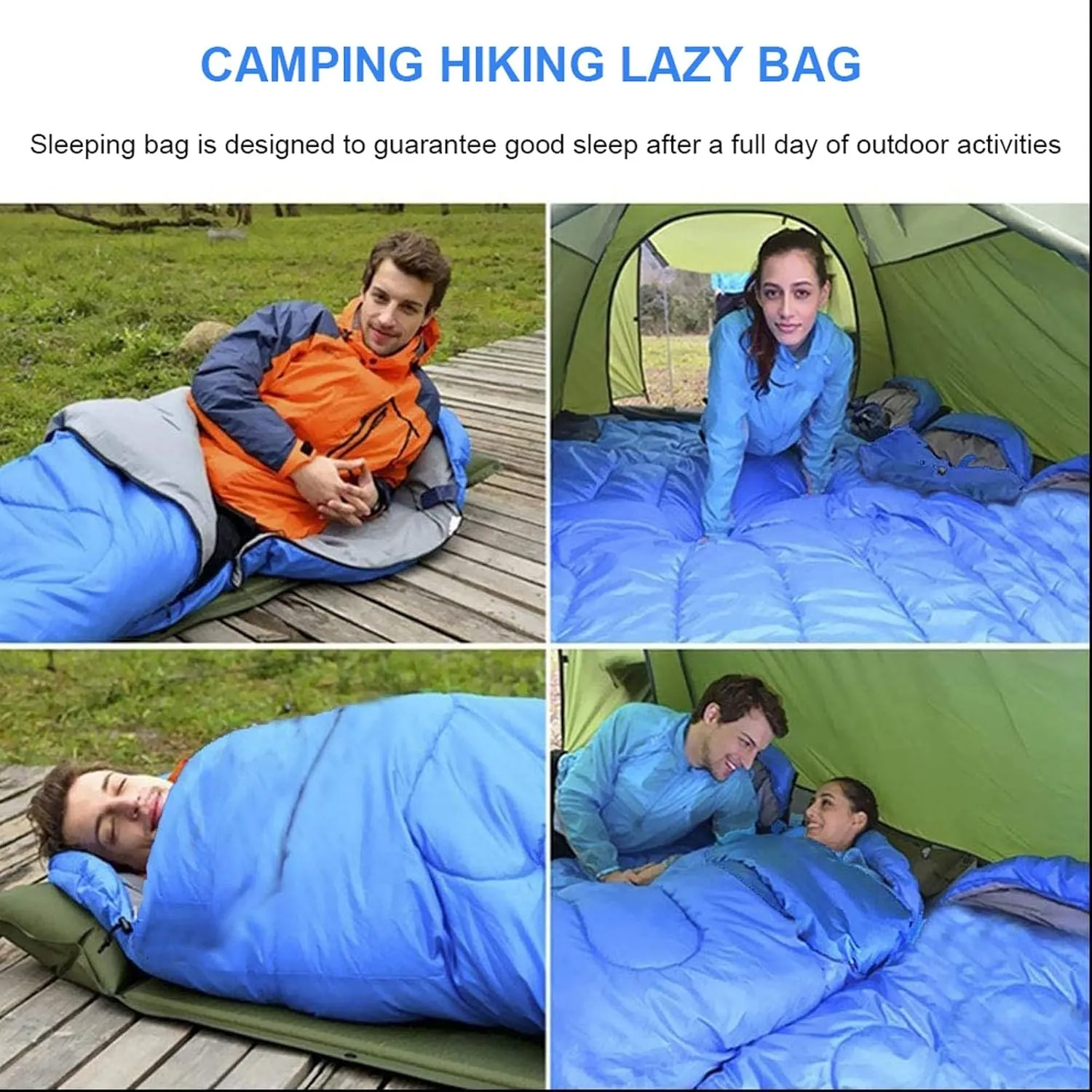 Camping Sleeping Bag,Sleeping Bag Ultralight Camping Waterproof Sleeping Bags Thickened Winter Warm Sleeping Bag Adult Outdoor Camping Sleeping Bags (Color : Green, Size : 180 * 30 * 75cm)