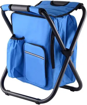 Camping Stools, Backpack Chair for Outdoor Enthusiasts, Portable Fishing Chair with Large Capacity, Durable & Compact, Gift for Men, for Camping, Hiking, Beach & Picnic Blue
