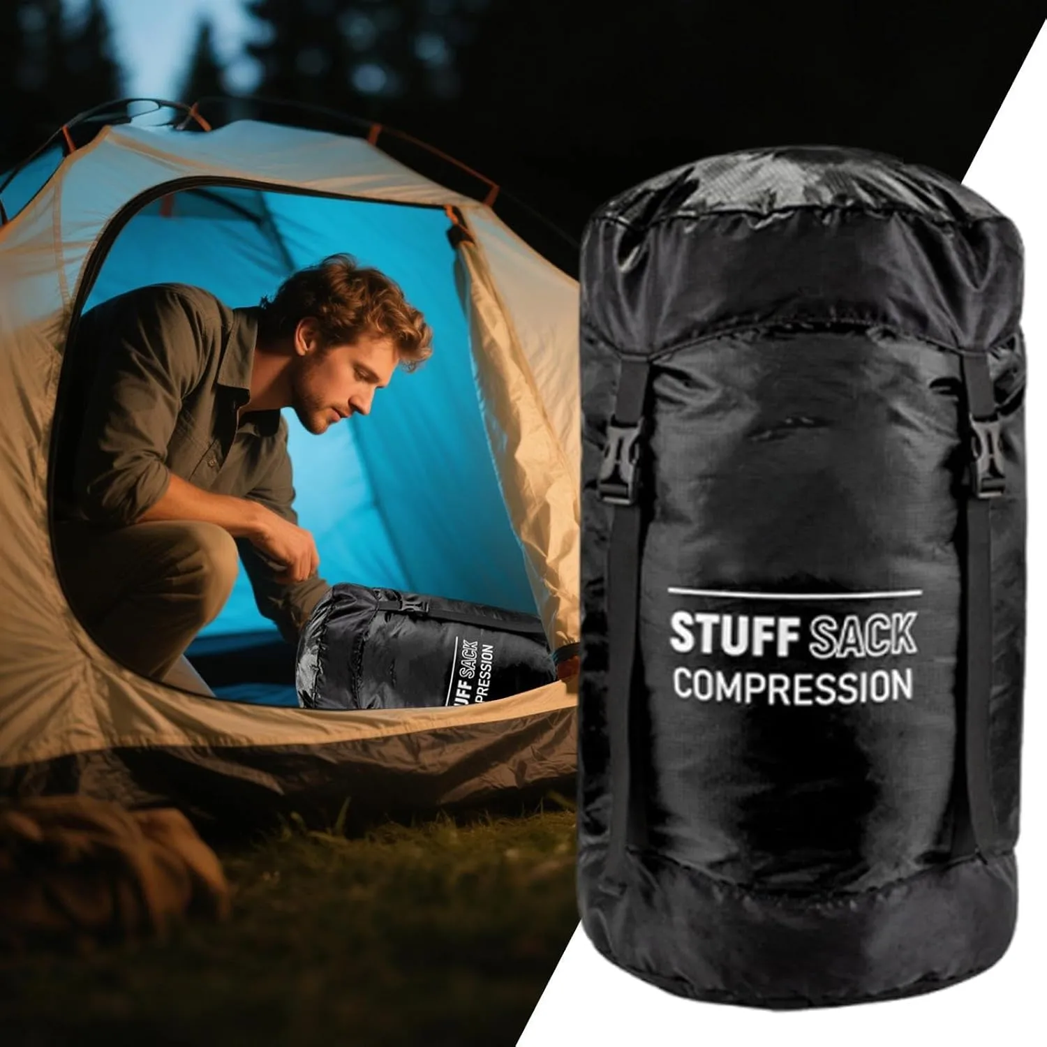 Camping Storage Sack | Quick-Dry Sleeping Bag Storage Sack | Lightweight Multifunctional Outdoor Gear Reusable Hiking Supplies for Adventures Travel Hiking Camping