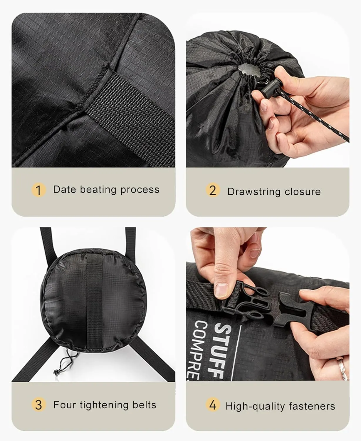 Camping Storage Sack - Sleeping Bag Stuff Sack | Sleeping Bag Compression Sack | Waterproof Dry Bag Set, Compression Sack, Lightweight Outdoor Gear, Breathable Hiking Supplies for Adventures