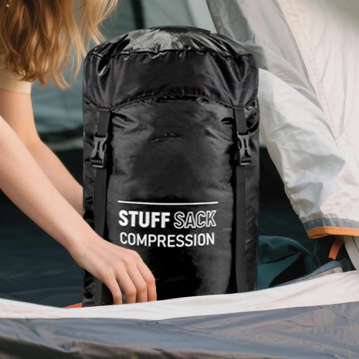Camping Storage Sack - Sleeping Bag Stuff Sack | Sleeping Bag Compression Sack | Waterproof Dry Bag Set, Compression Sack, Lightweight Outdoor Gear, Breathable Hiking Supplies for Adventures