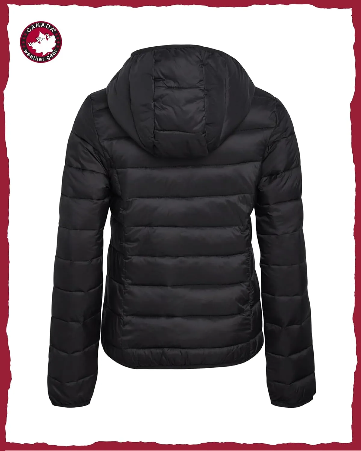 CANADA WEATHER GEAR Women's Puffer Jacket - Packable Bubble Coat, Water Resistant Outerwear Jackets for Women (XXS-M)