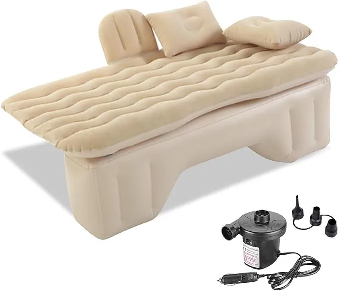 Car Air Mattress Back Seat for Chevrolet Equinox EV,Double Side Flocking Car Bed Portable Air Mattress Car Sleeping Mattress Car Accessories Cars Camping Bed,Off White