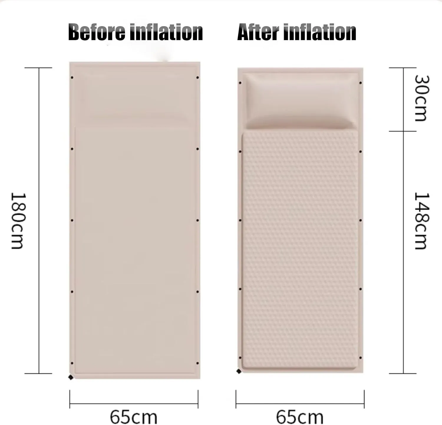 Car Air Mattress Foldable for Mercedes Benz GLC Coupé C253 C254 2016-2025, Back Seat Camping Bed Breathable Airbed Auto-Inflation Without Air Pump SUV,Black Single