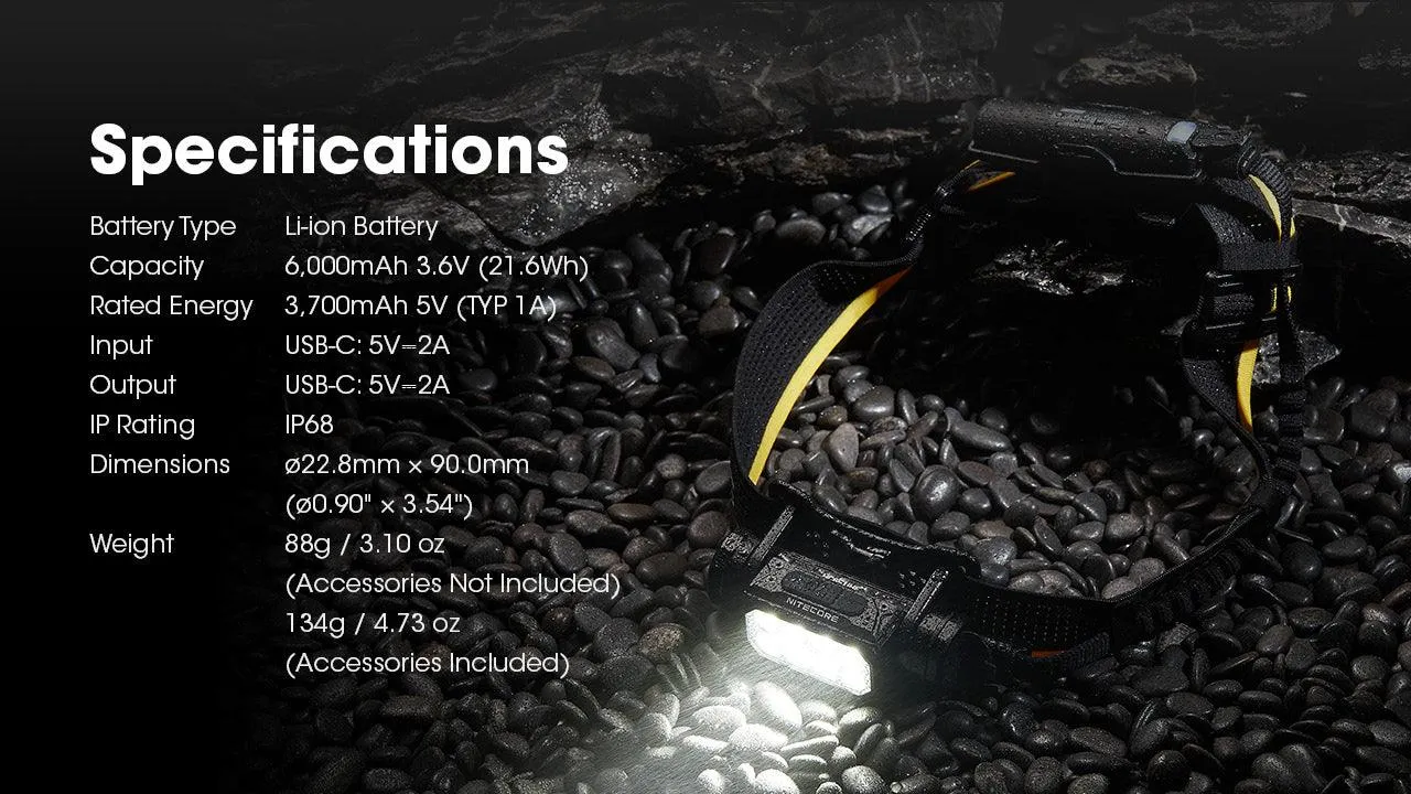 Carbon Battery 6K Headband Kit (6,000mAh 1A)