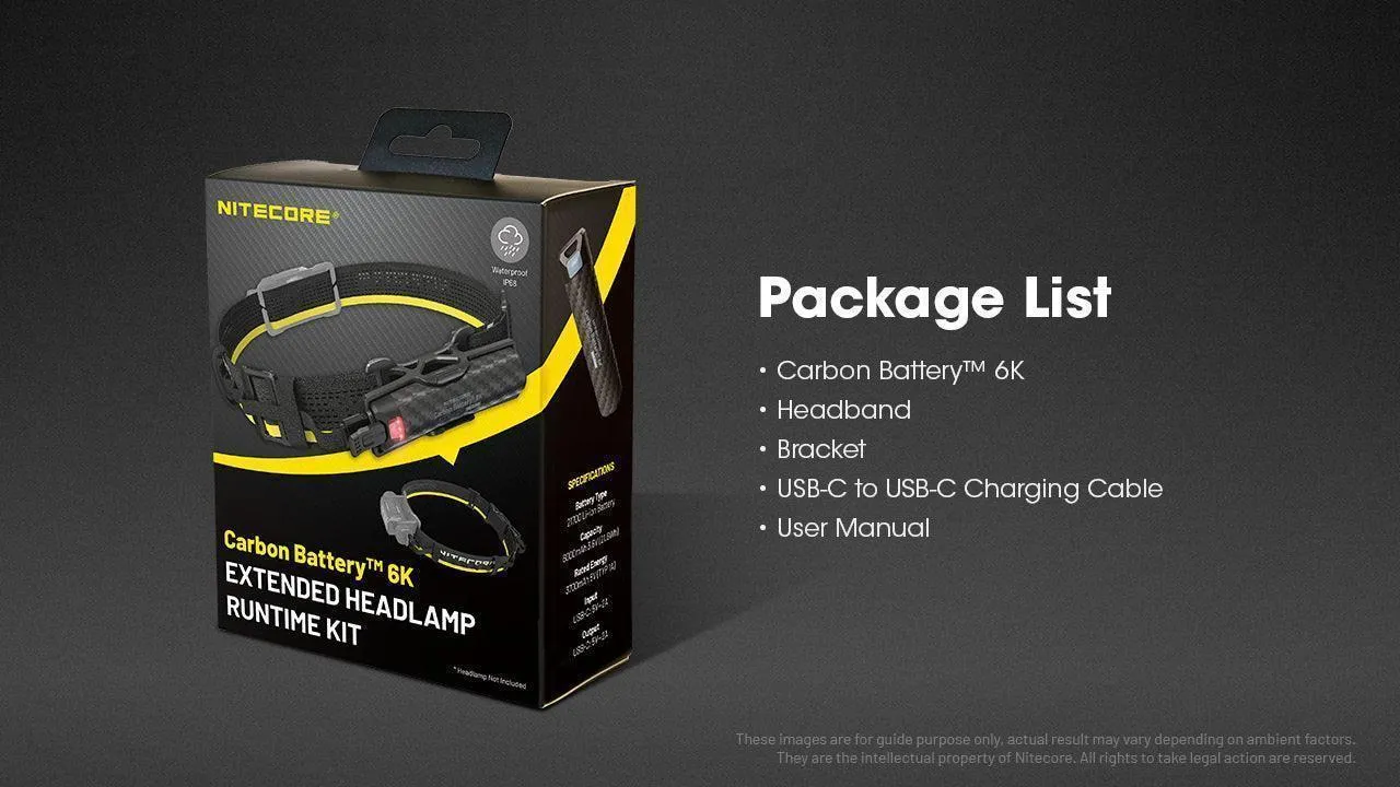 Carbon Battery 6K Headband Kit (6,000mAh 1A)