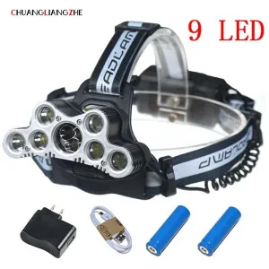 CHENGLIANGZHE LED Head Lamp headlamp with batteries 18650  Waterproof Flashlight Head  Rechargeable Luminarias Camping Headlamps