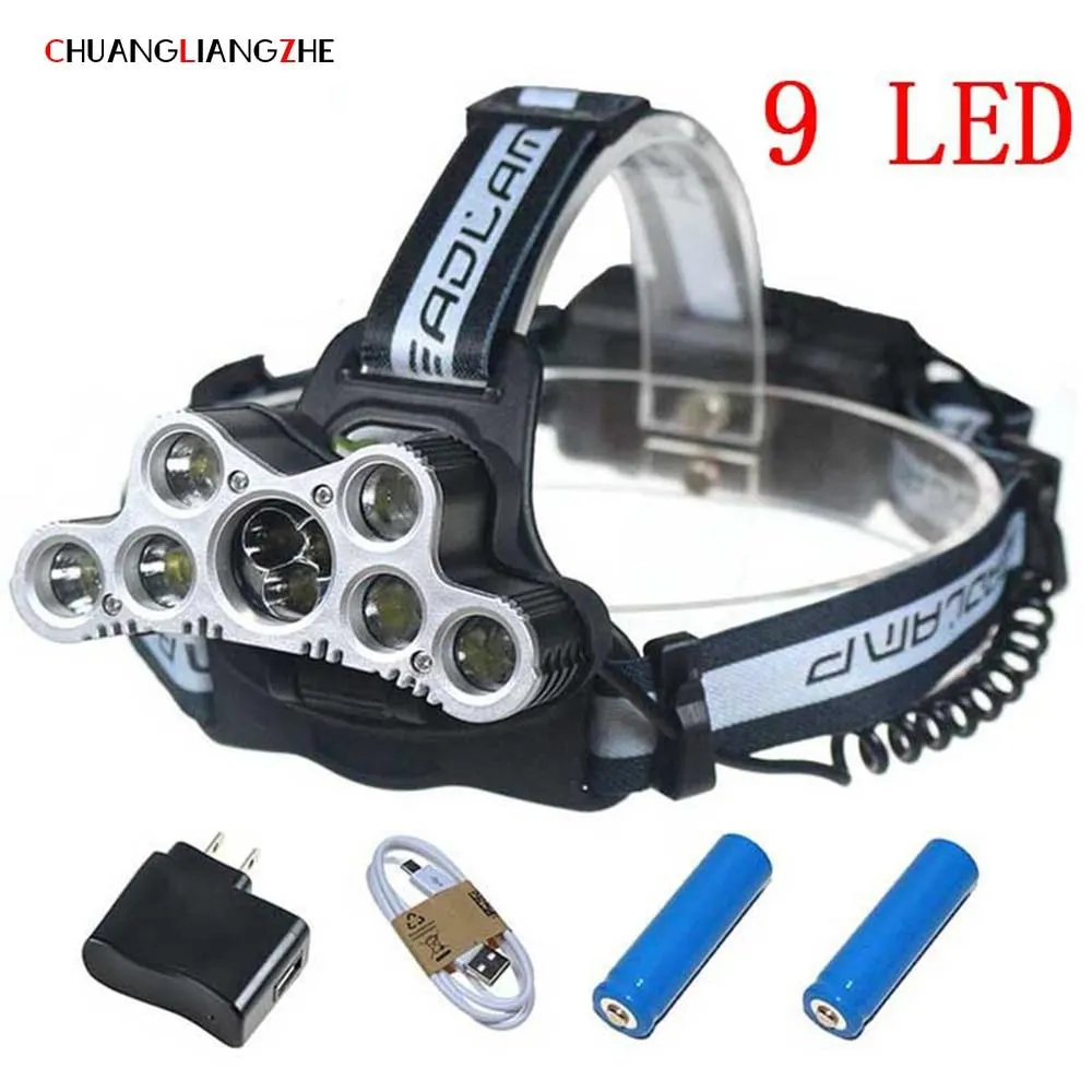 CHENGLIANGZHE LED Head Lamp headlamp with batteries 18650  Waterproof Flashlight Head  Rechargeable Luminarias Camping Headlamps