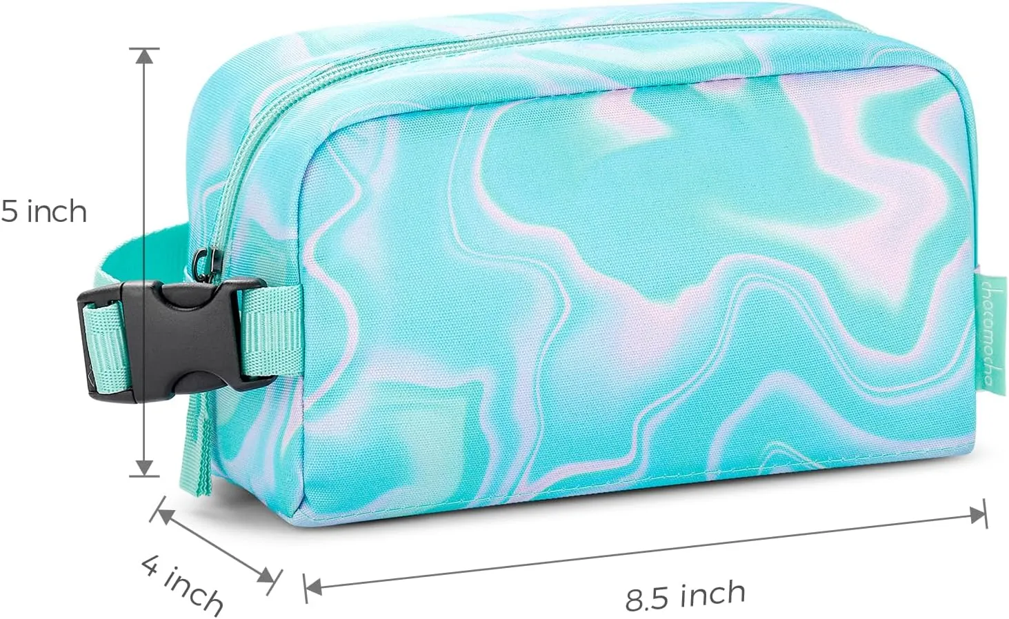 Choco Mocha Small Cooler Bag for Kids Freezable Snack Bag for School, Kids Insulated Snack Bag Small Lunch Bag, Toddler Lunch Bag for Girls, Fluid Teal