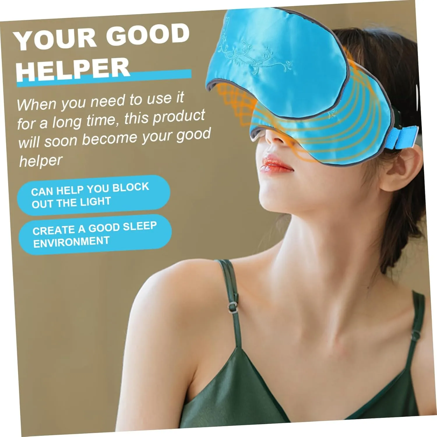 CLISPEED 1pc USB Steaming Eye Mask Comfortable Shading Eye Patches for Sleep Soft Blindfold for Relaxation for Naps and Travel Blocks Light