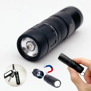CLT Mini EDC Rechargeable Magnetic Flashlight 105 Lumen – Portable and Compact Designed for Everyday Carry, offering Convenience, Reliability, and Durability - Black