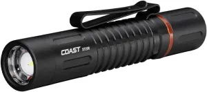 Coast XT20R 520 Lumen Rechargeable LED Pocket Flashlight, 4 Light Modes with 2-Way Clip and Bite Caps Included