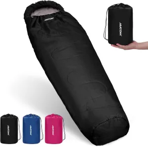 Cold Weather Mummy Sleeping Bag 15°F Extreme 3-4 Season Sleeping Bag for Adults - 0 Degree Winter Sleeping Bag, Machine Washable for Hiking Backpacking & Outdoor Activities