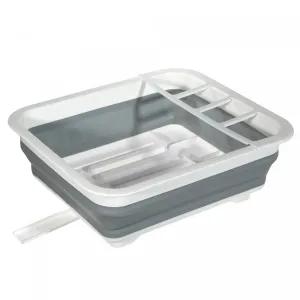 Collapsible Dish Rack White/Grey Cookware|Égouttoir à vaisselle pliable blanc et gris