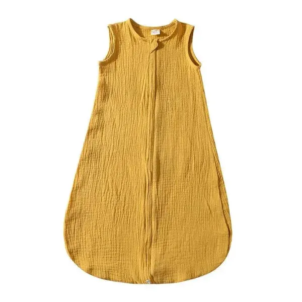 Comfortable Cotton Linen Baby Sleeping Bag in Linen Vest Style