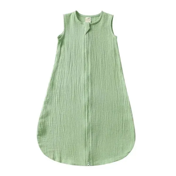 Comfortable Cotton Linen Baby Sleeping Bag in Linen Vest Style