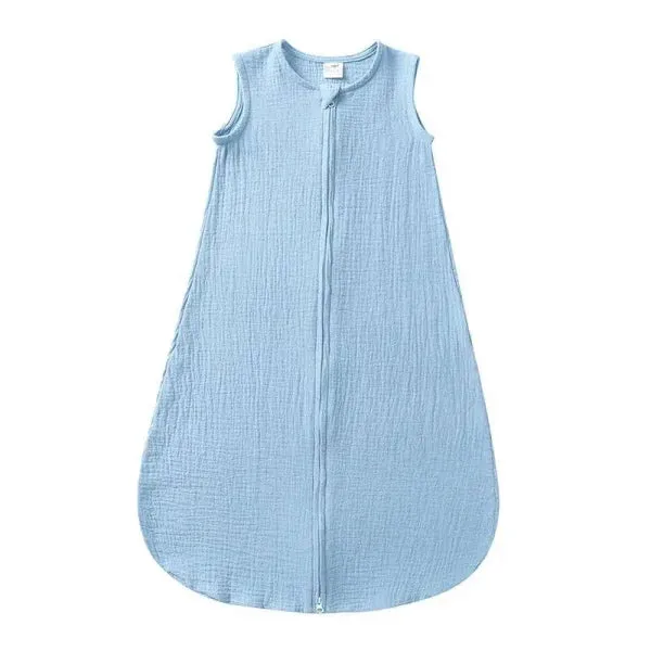 Comfortable Cotton Linen Baby Sleeping Bag in Linen Vest Style