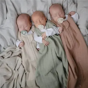 Comfortable Cotton Linen Baby Sleeping Bag in Linen Vest Style