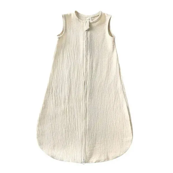 Comfortable Cotton Linen Baby Sleeping Bag in Linen Vest Style